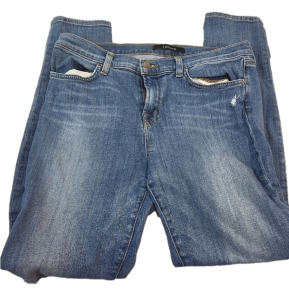 J Brand Super Skinny Blue Denim Jeans - Picture 1 of 7
